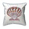 Betsy Drake Scallop Shell Extra Large 22 X 22 Indoor / Outdoor White Pillow